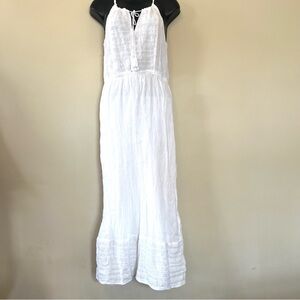 Y2k old navy S white maxi dress sundress cotton boho bridal beach